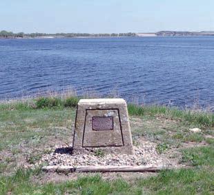 The time capsule prior to its removal from the shores of the Shadehill Reservoir near Lemmon