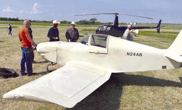 A small, experimental plane drew a lot of attention after landing at the Isabel Airport’s annual Fly-In Breakfast last year. The Airport, which was recently named an Airport of the Year Award winner, will host its sixth annual Fly-In Breakfast in June. File Photo by Jon Flatland